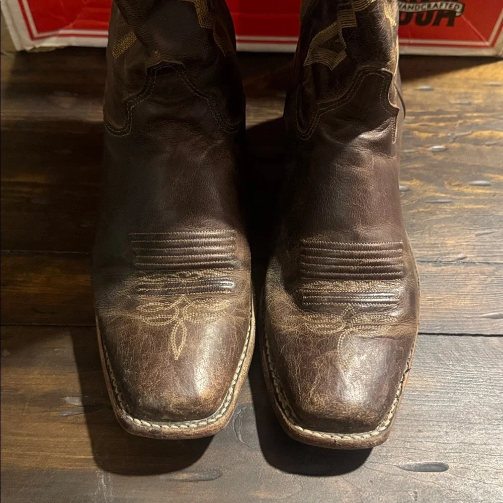 Justin Boots Tan Distressed Vintage Goat Western Boots-Size 8.5 EE, Men’s